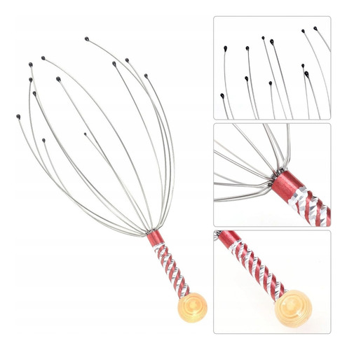 Massageador De Cabeça Arame Cafune Relaxante Anti Stress Cor Sortida