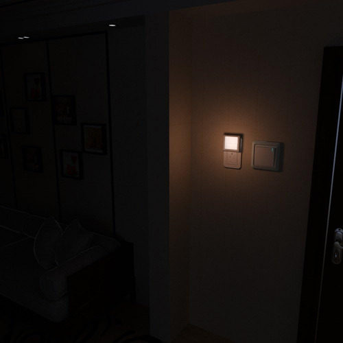 Luz Nocturna Led Regulable Enchufable Maz-tek Con Pantalla A