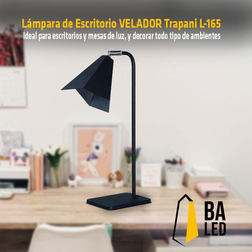 Lampara De Escritorio Led Velador Trapani L-165 Foco Gu10