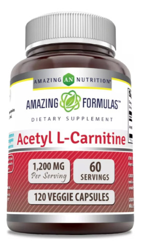 Acetil L-carnitina 500mg (120) Energía Metabolismo Americano