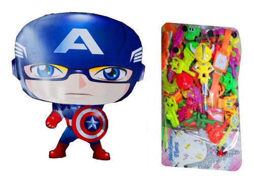 Piñata + Relleno Figura Juguetes Decoración Capitan America