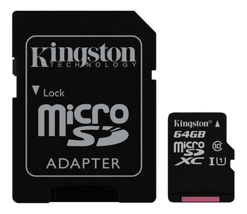 Tarjeta de memoria Kingston SDCX10 con adaptador SD 64GB