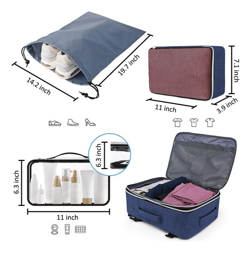 Hxlgmd Mochila De Viaje Mochila De Viaje Con 3 Bolsas De Emb