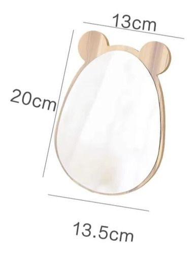 Espejo Para Maquillaje, Tocador, Con Marco De Madera, Oval.