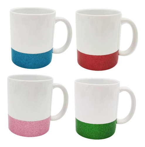 Taza Blanca Borde Escarchado Taza Blanca Aaa Sublimacion