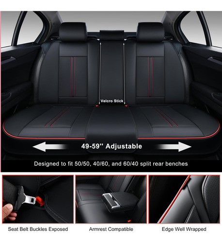 Juego Completo De Fundas Para Asientos De Coche Bwtjf, Piel