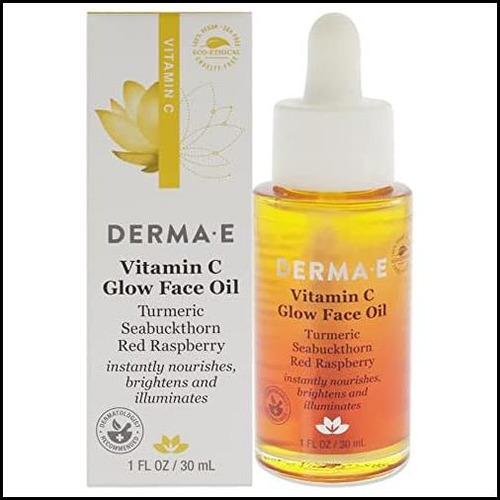 Aceite facial Derma-E con vitamina C que brilla y nutre todos los aceites faciales