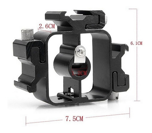 Zapata Bracket Triple 3 En 1 Soporte Para Flash Luz Led