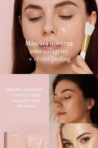 Máscara Facial Noturna De Colágeno Com Efeito Peeling 75ml Normal