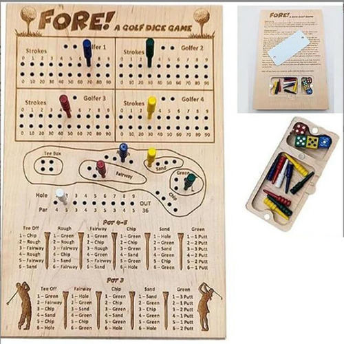 Juego De Mesa De Dados De Golf, Juego De Golf Familiar