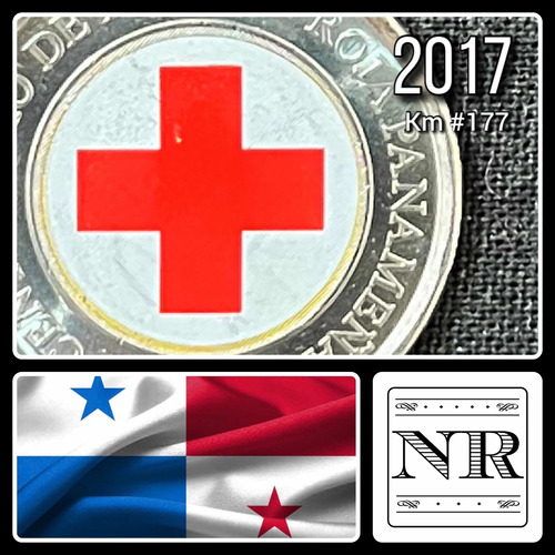 Panamá - 1 Balboa - 2017 - Bimetálica - Km # Nd - Cruz Roja
