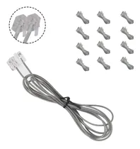Comprar Cabo Fio Telefonico Rj11 1m E 60cm 50 Uni Fax Telefone Fixo