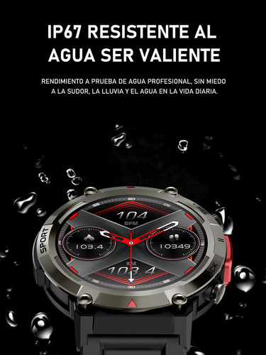Reloj Inteligente S100 Para Hombre, Reloj Deportivo Con Led