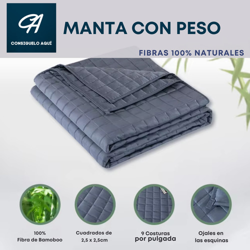 Manta Con Peso Anti Ansiedad 9.1kg 122x183cm