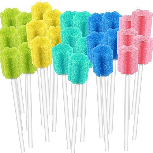 250 Unidades Sin Sabor Desechables Hisopos De Oral 5 Colores