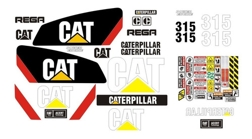 Calcomanías Para Excavadora Caterpillar 315 Opción 3