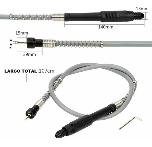 Imagen 4 de 8 de Guaya Extension Eje Flexible Universal 1/8 Dremel Motortool