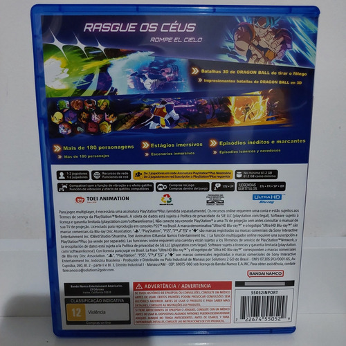 Dragon Ball Sparking Zero Ps5 Mídia Física