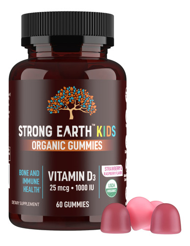 Strong Earth - Gomitas Organicas De Vitamina D3 Para Ninos (