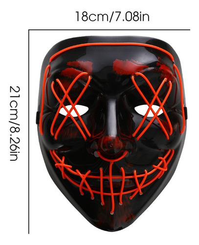 Máscara Con Luz Led La Purga De 3 Modos Para Halloween