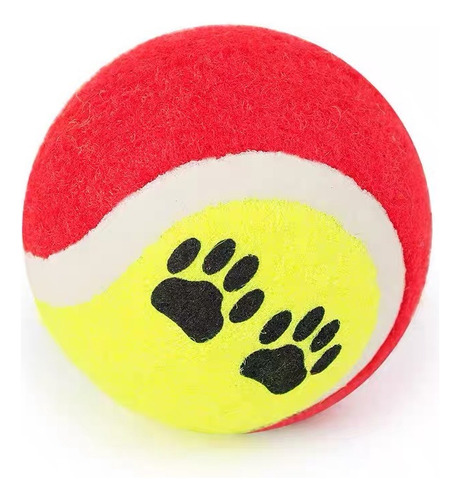 Juego Perro, Pelota Tenis Huella, Bola Entren. Resistente