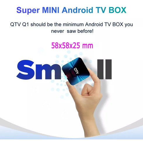 Tv Box 4k Mini Qtv Q1 Wifi 2.4g, 2gb/16gb Android 10 H.265