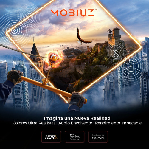 Monitor Gamer 165hz 24 Pulgadas Mobiuz Ex240n Fhd Freesync Color Gris