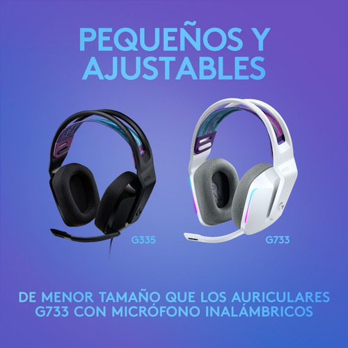 Imagen 9 de 9 de Audífonos gamer Logitech G Series G335 981-000977 negro