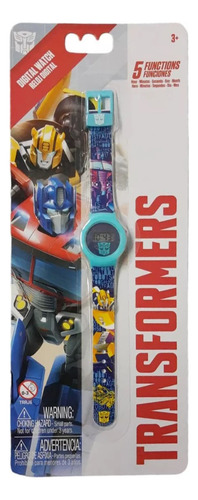 Reloj Digital Transformers 5 Funciones Cod Trrj6 Loony Toys