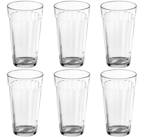 Juego de 6 vasos Americano Long Drink Nadir de 450 ml