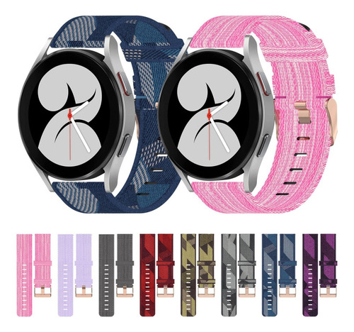 Correa De Reloj Tejida De Nylon Azul For Samsung Galaxy Wat