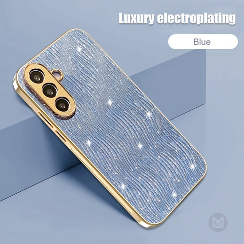 Funda Para Samsung Galaxy A17 A07 A56 A36 A26 A16 A06 A55, Chapada Con Purpurina, Lente De Cámara, Protección A Prueba De Golpes