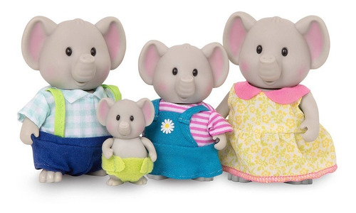 Imagen 2 de 7 de Lil Woodzeez Familia De Elefantes 4 Fig Animales Personajes