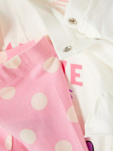 Set Playera Y Pantalon Rosa De Minnie Mouse Disney Original