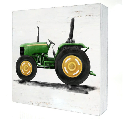 Cartel Caja Madera Para Tractor Decoracion Sala Juego Granja