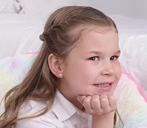 Pendientes De Corazón De Tiara De Princesa Chapados En Oro Y