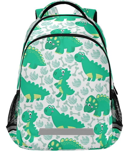 Green Dinosaur Paw Student Schoolbag Mochila Escolar Dino Bo