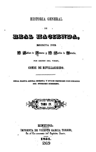 Libro: Historia General Real Hacienda - Tomo Iv (spanish E