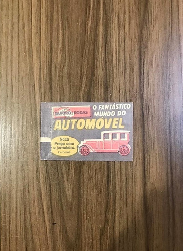 Envelope O Fantastico Mundo Do Automovel 4 Rodas Lacrado