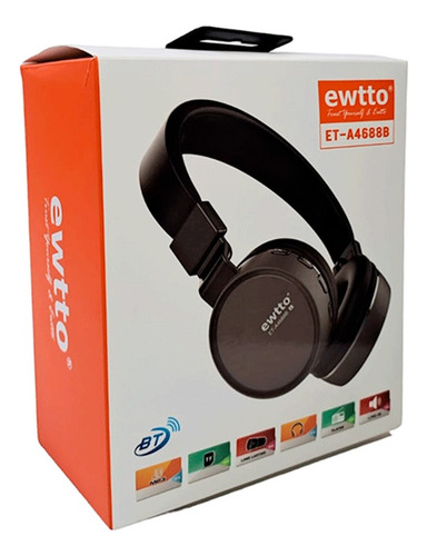 Audifono Ewtto Et-a4688b Bluetooth Arco 40 Mm