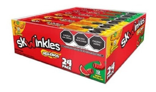 Imagen 1 de 5 de Skwinkles Rellenos De Tamarindo 12 Piña Y 12 Sandia 24 Pack