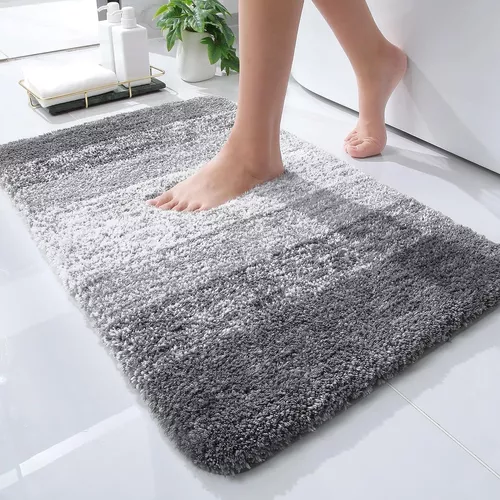 Alfombrilla Antideslizante Para Baño, Color Gris, Con Función De