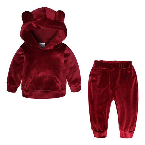 A Conjunto De Sudadera Con Capucha Y Pantalones Para Bebés