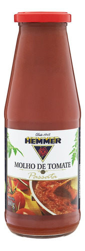 Molho de Tomate Passata Sem Glúten 680g Hemmer