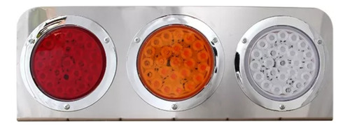 Plafonera Redonda Triple Con Plafones Led