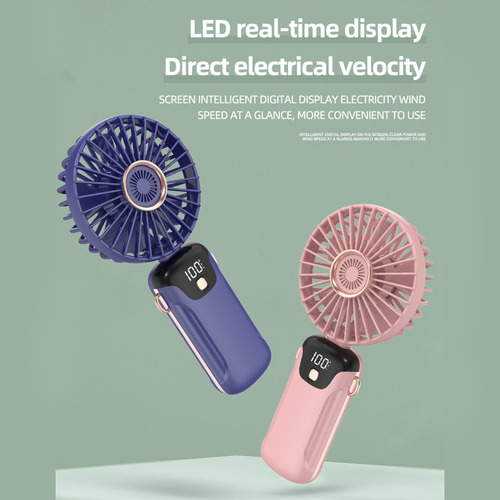 Miniventilador Con Mango De Ventilador Para Viajes, Viento Y