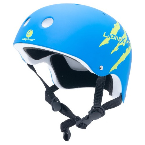 Set De Casco Y Protectores Lionix Pro Shield Kids Azul