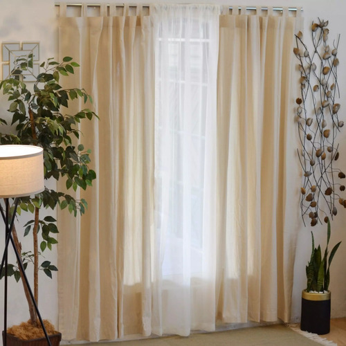 Cortinas De Manta Rústicas Béla Home 2m Alto X4m Ancho