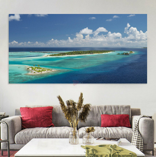 Cuadro Isla Paradisiaca Cls7 Canvas Grueso 140x70