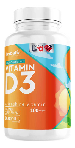 Vitamina D3 Americana 10.000 Iu - Unidad a $365
